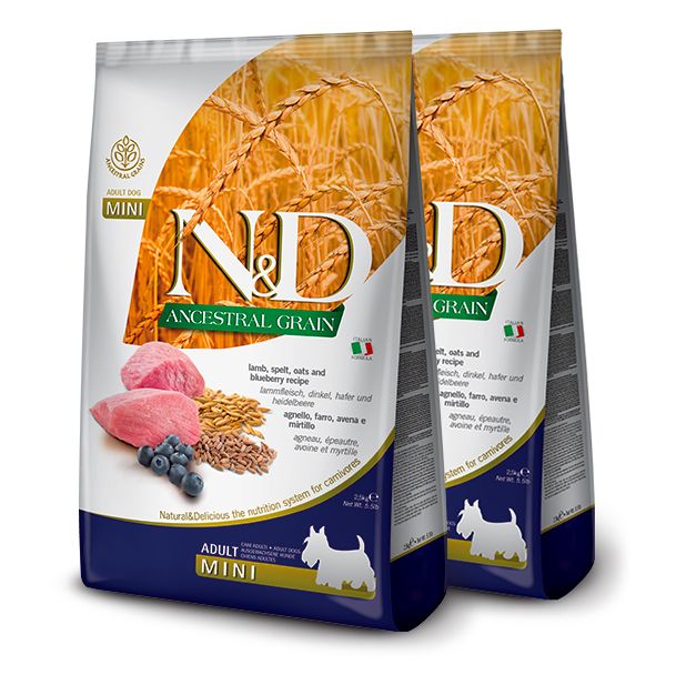 Farmina N&D dog LG ADULT MINI Janjetina & Borovnica 2 x 7 kg