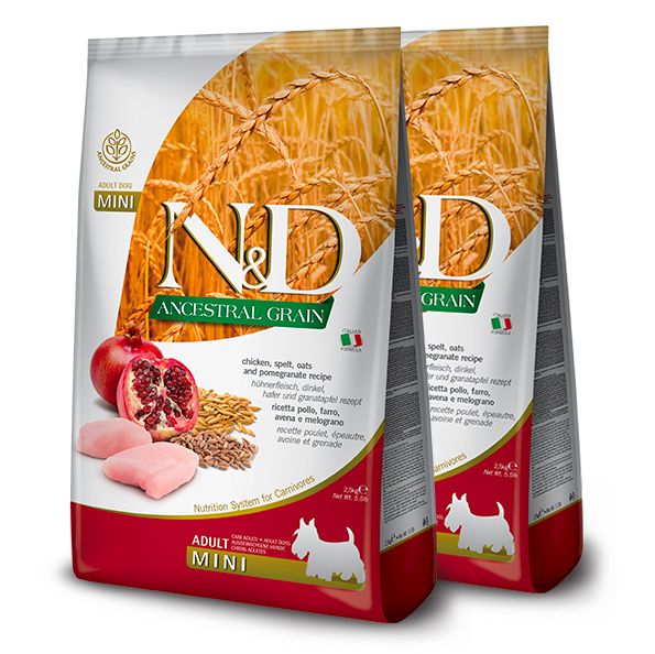 Farmina N&D dog LG ADULT MINI Piletina & Granat 2 x 7 kg