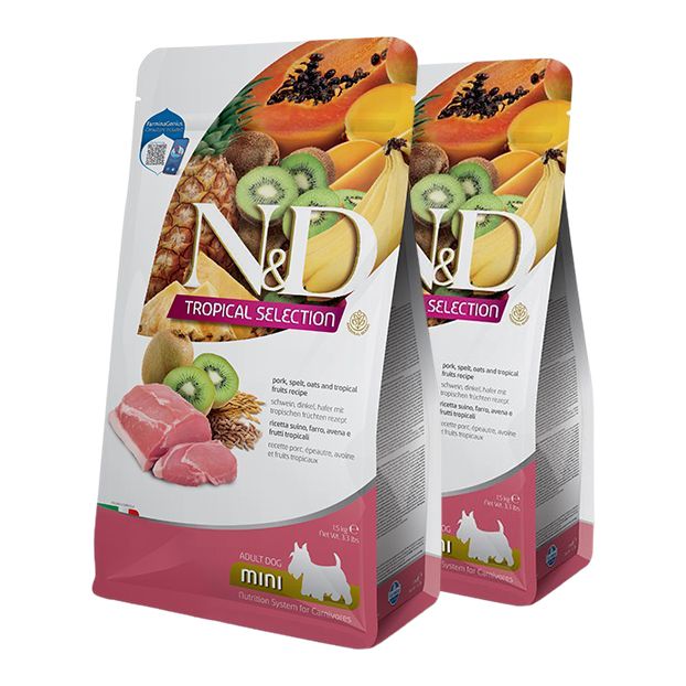 Farmina N&D dog TROPICAL SELECTION (AG) adult mini, pork 2 x 5 kg