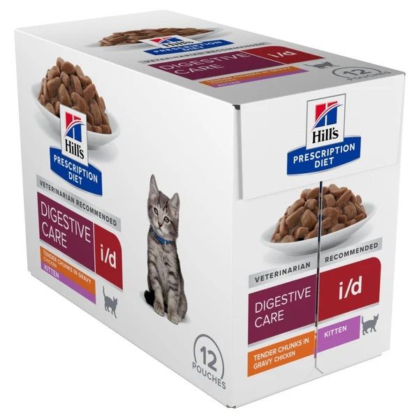 Hill's Prescription Diet i/d Njega probave vrećica za mačiće s piletinom 12 x 85 g