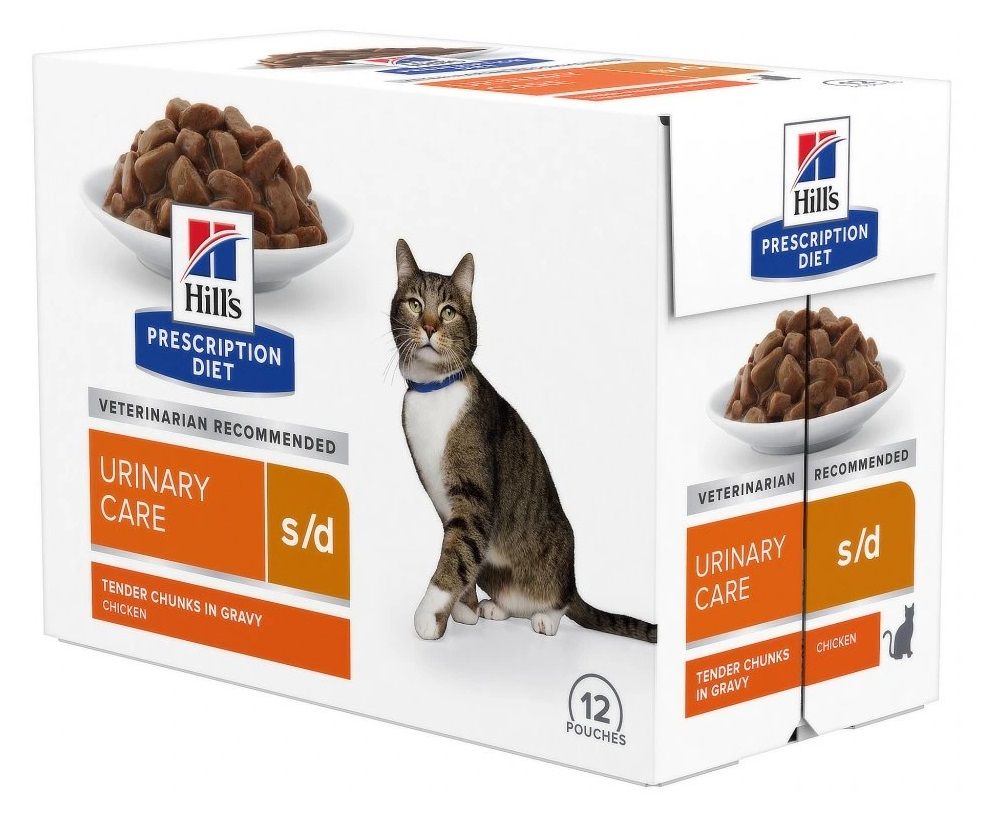Hill's Prescription Diet s/d kapsička za njegu mokraćnog sustava za mačke 12 x 85 g