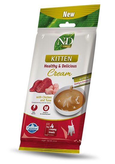 Farmina N&D Prime Kitten Healthy & Delicious Cream with Chicken & Tuna 4 x 15 g