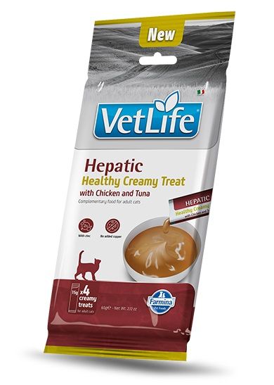 Farmina Vet Life Cat Hepatic with Chicken & Tuna 4 x 15 g