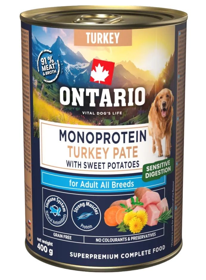 Ontario Adult Monoprotein Turkey Paté with Sweet Potatoes 400 g