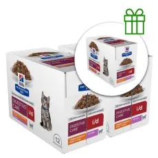 Hill's Prescription Diet i/d Njega probave vrećica za mačiće s piletinom 12 x 85 g, 2+1 GRATIS