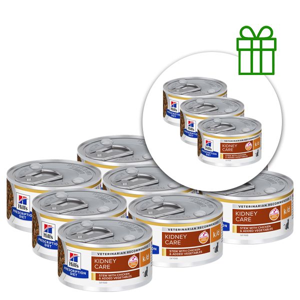 Hill's Prescription Diet k/d Stew Njega bubrega konzerva za mačke 82 g, 9+3 GRATIS