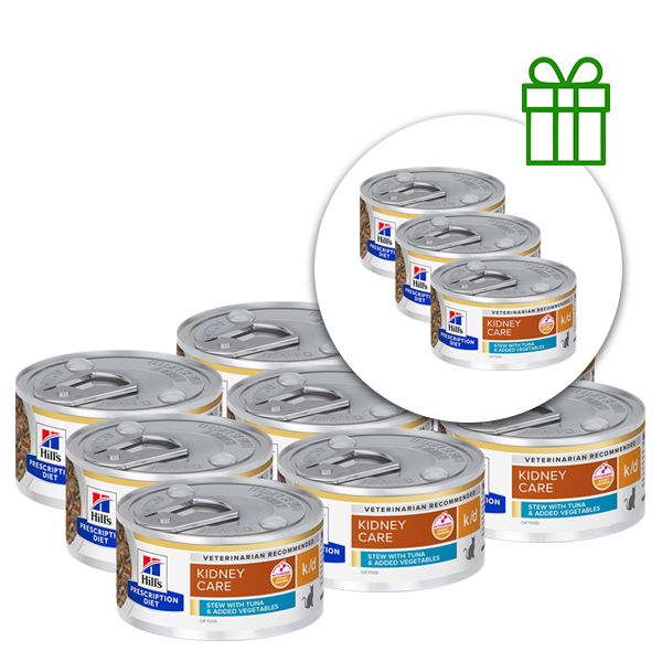 Hill's Prescription Diet k/d Stew Njega bubrega konzerva za mačke tunjevina 82 g, 9+3 GRATIS