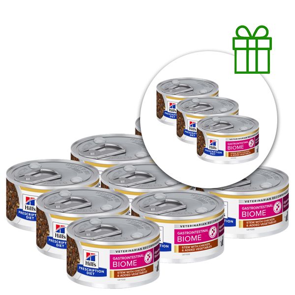 Hill's Prescription Diet GI Biome Stew konzerva za mačke za probavu 82 g, 9+3 GRATIS