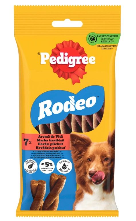 Pedigree Rodeo poslastica za pse s govedinom 7 kom / 123 g