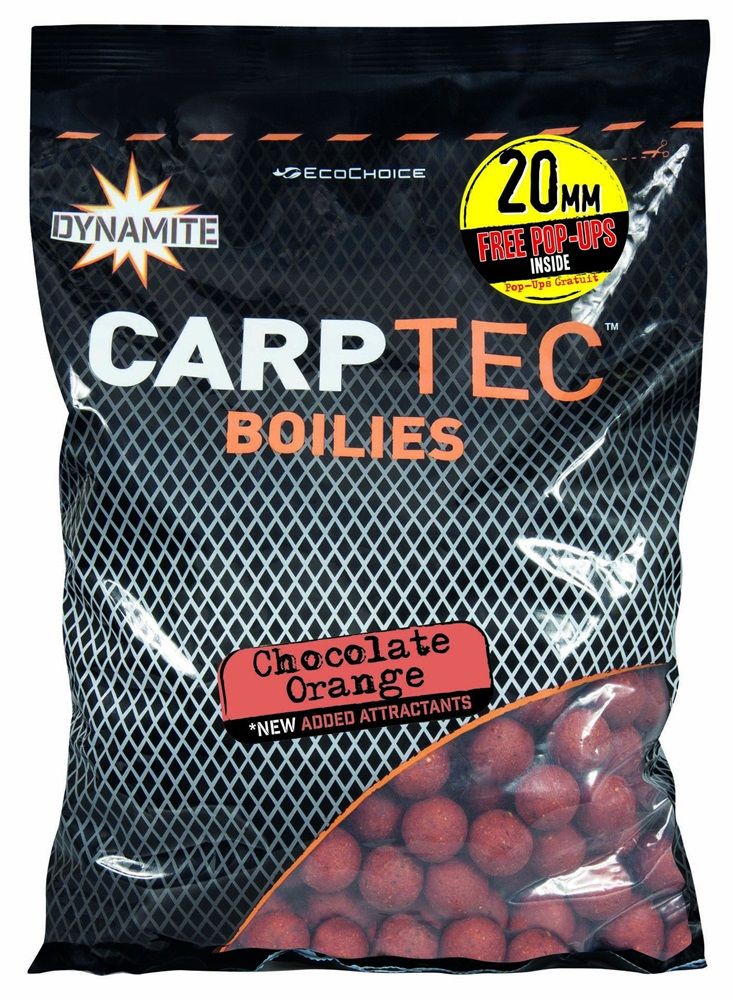 DYNAMITE BAITS Carptec Boilies 1.8kg/20mm Chocolate Orange