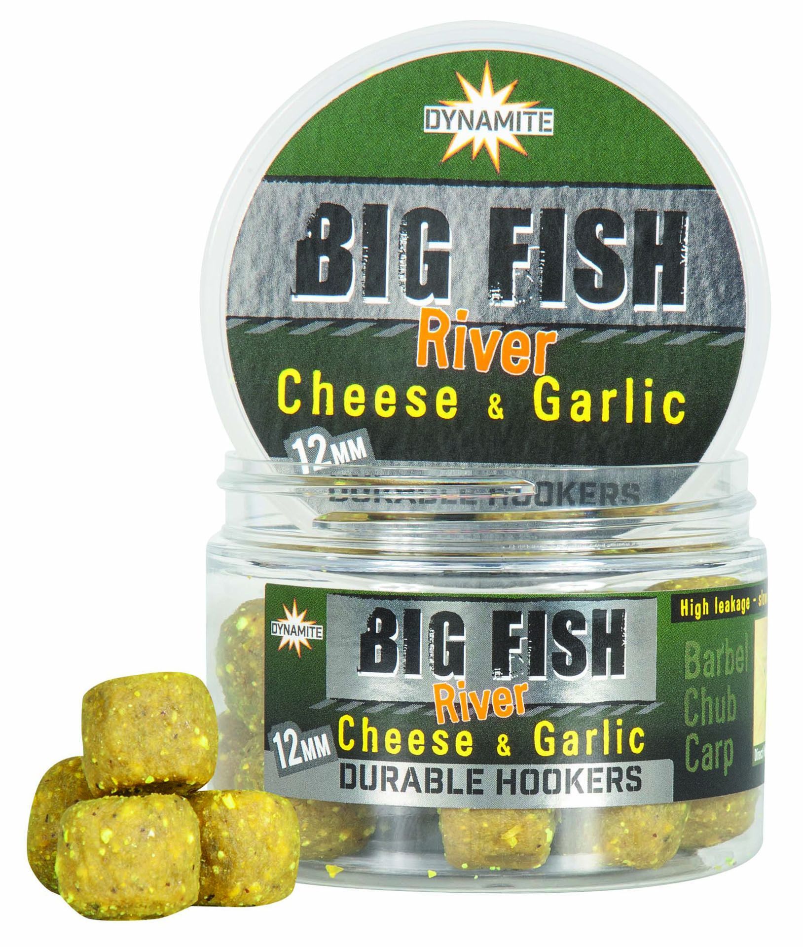 Dynamite Baits BIG FISH RIVER Durable Hookers 12mm/Cheese & Garlic