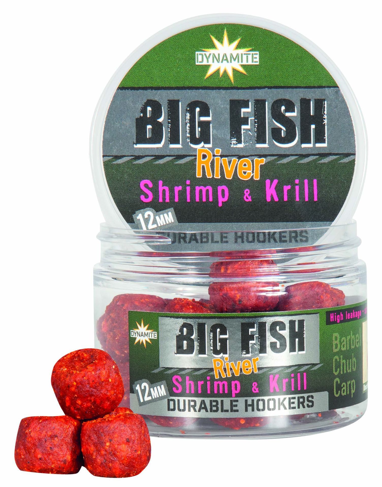 Dynamite Baits BIG FISH RIVER Durable Hookers 12mm/Shrimp & Krill
