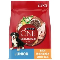 Purina ONE Medium/Maxi Junior granule za &scaron;tence piletina 2,5 kg