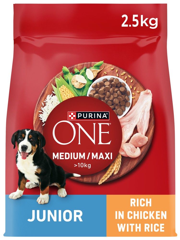 Purina ONE Medium/Maxi Junior granule za štence piletina 2,5 kg