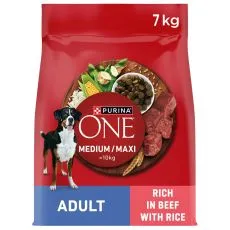 Purina ONE Medium/Maxi Adult hrana za pse s govedinom 7 kg