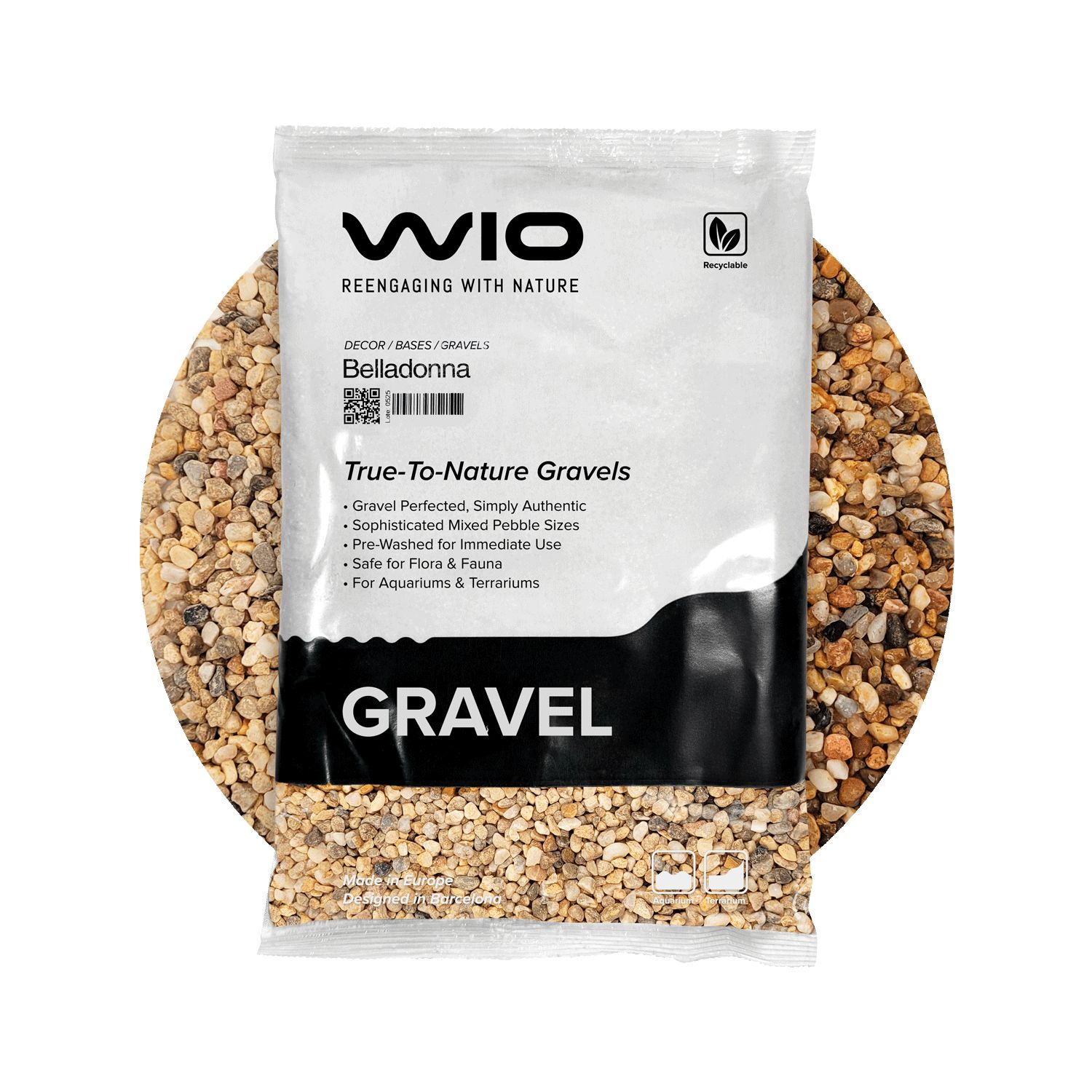 WIO Belladonna Gravel S akvarijski šljunak 2 kg