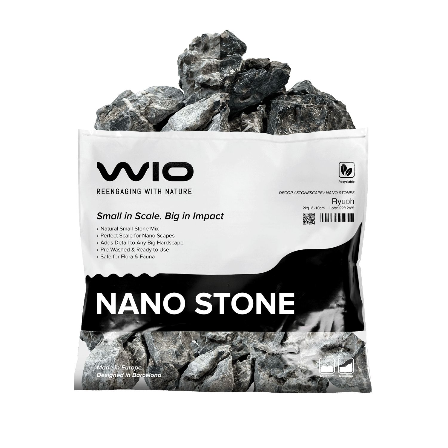 WIO Ryuoh Nano Stone - komplet kamenja za akvarij 2 kg