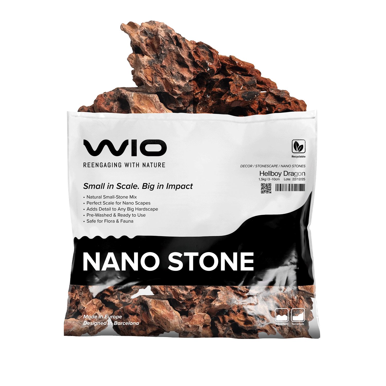 WIO Hellboy Dragon Nano Stone - set kamenja za akvarij 1,5 kg