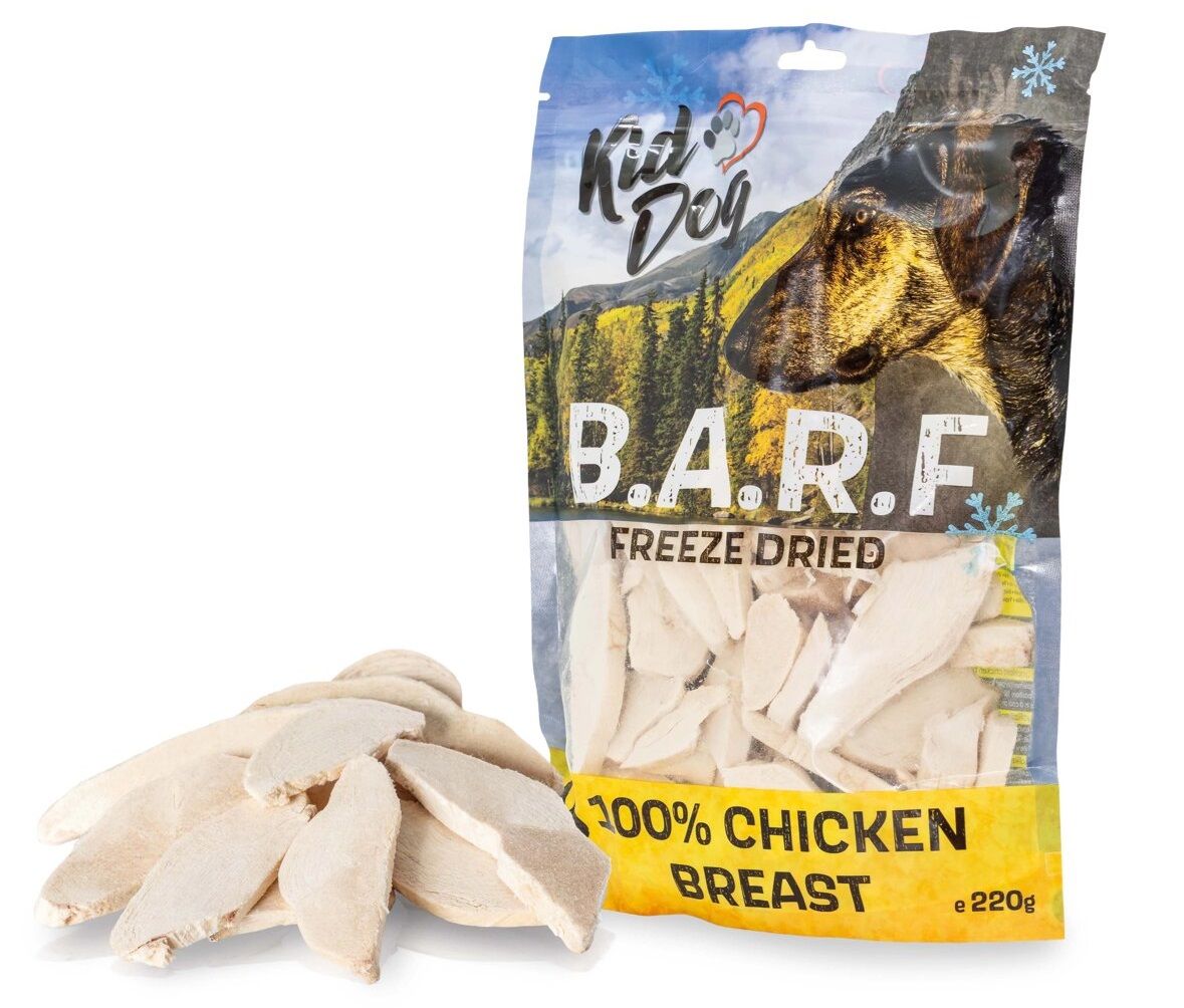 Kid Dog BARF 100% sušena pileća prsa zamrzavanjem 220 g