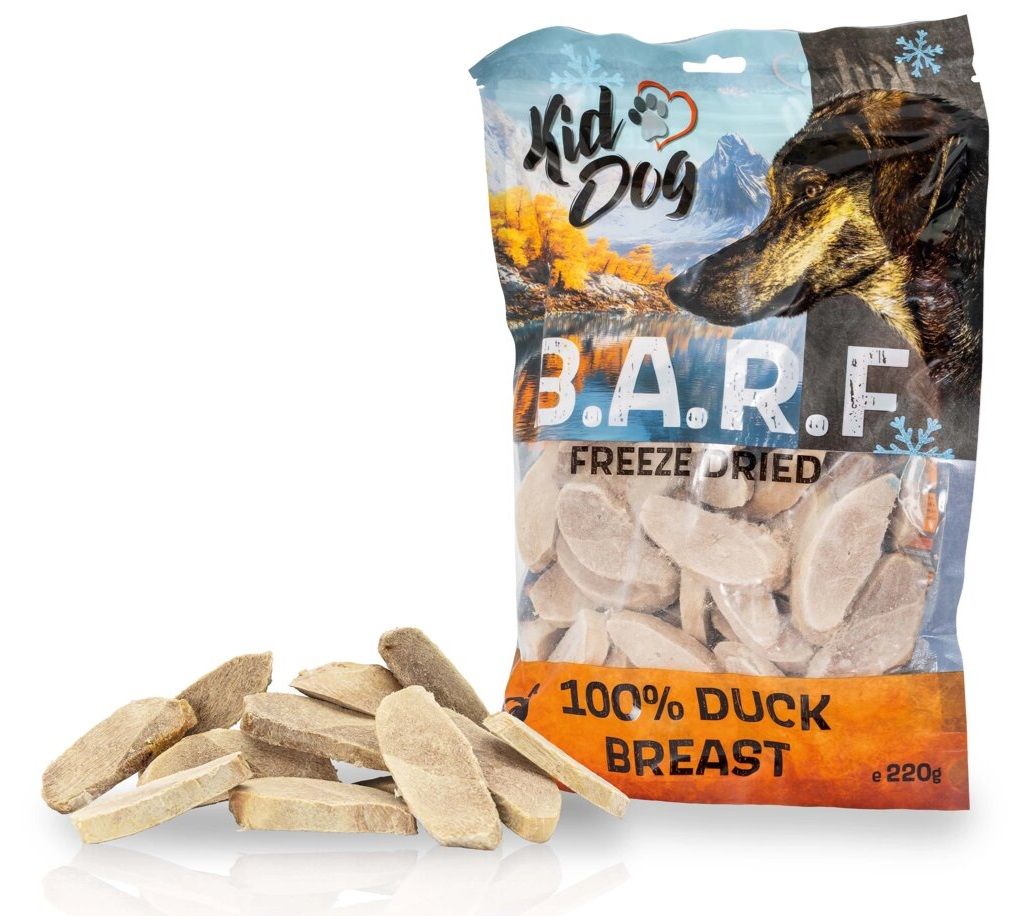 Kid Dog BARF 100% pačja prsa sušena zamrzavanjem 220 g