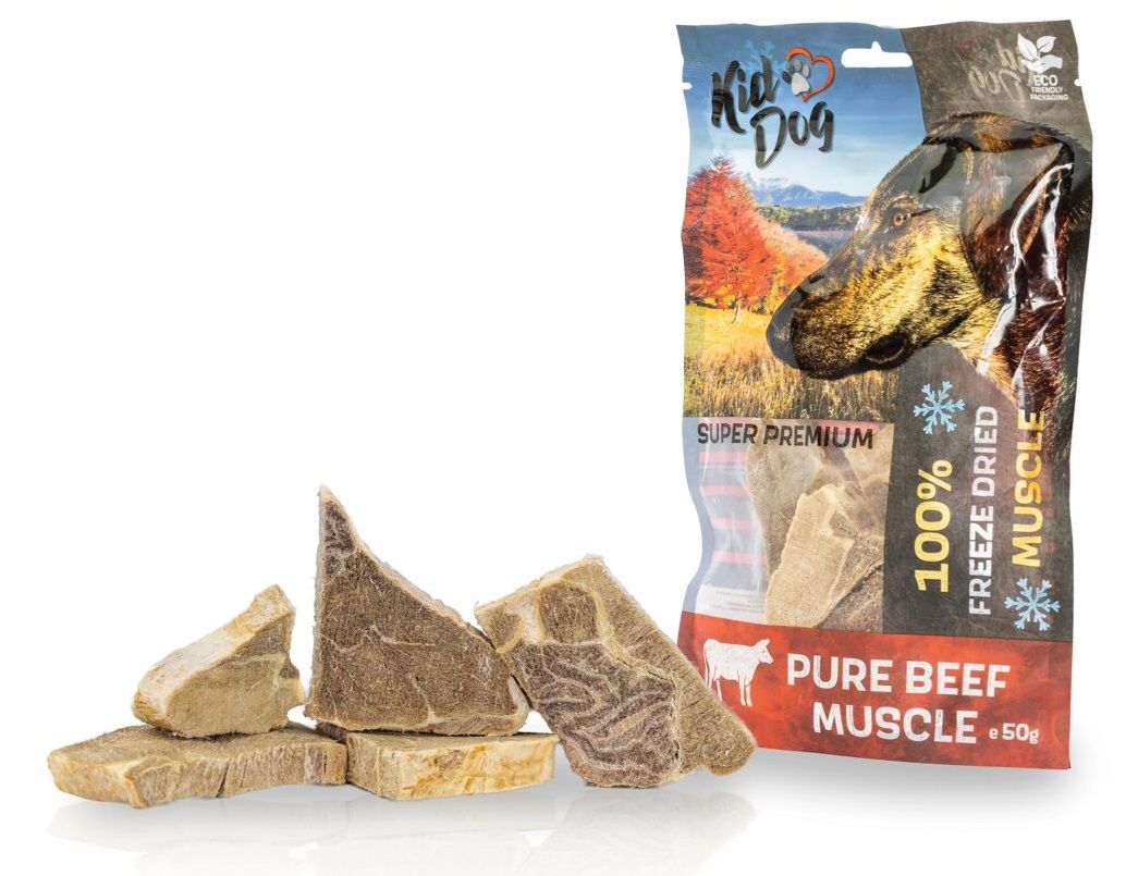 Kid Dog Super Premium 100% Goveđa mišićovina sušena zamrzavanjem 50 g