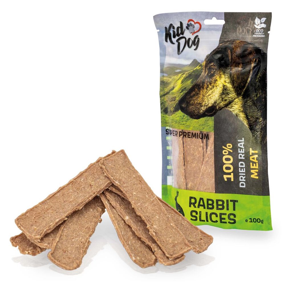 Kid Dog Super Premium 100% mesne ploške od kunića bez aditiva 100 g