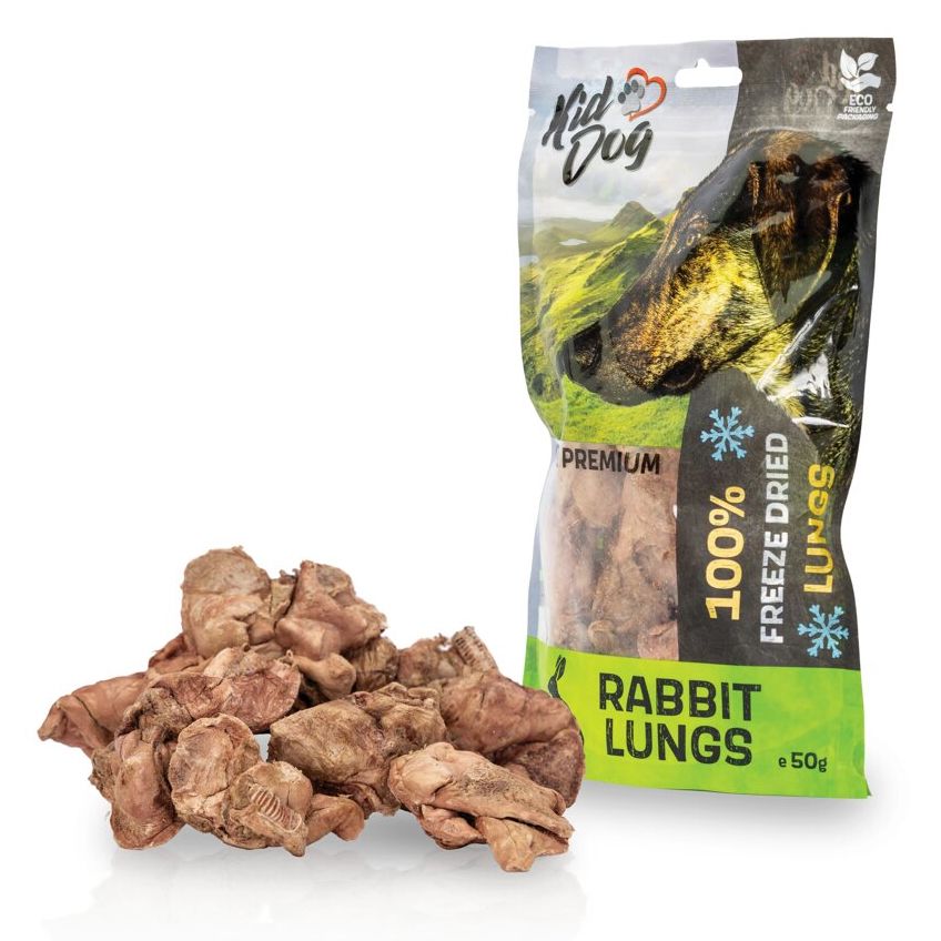 Kid Dog Super Premium 100% Zečja pluća sušena zamrzavanjem 50 g