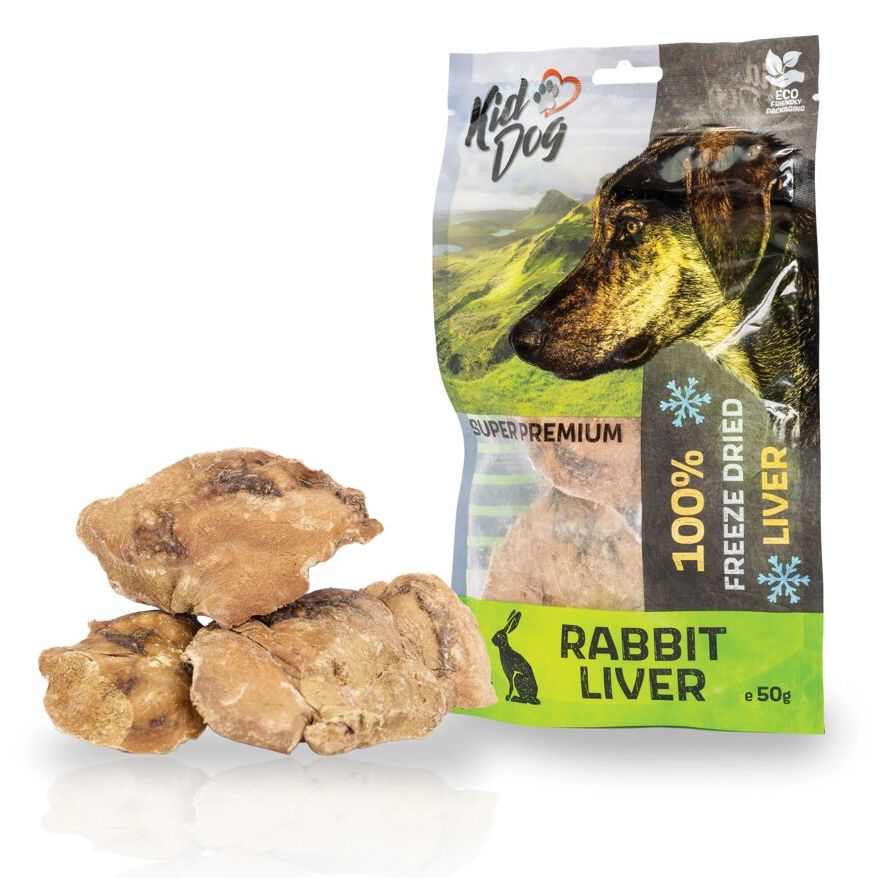 Kid Dog Super Premium 100% Kunićja jetra sušena zamrzavanjem 50 g