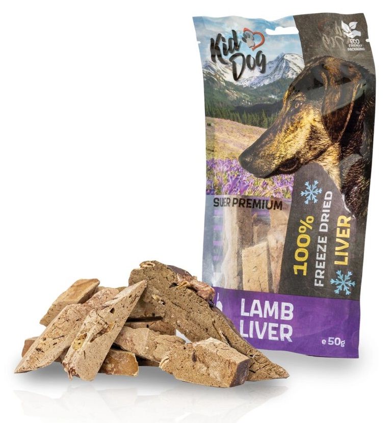 Kid Dog Super Premium 100% Liofilizirana janjeća jetra 50 g