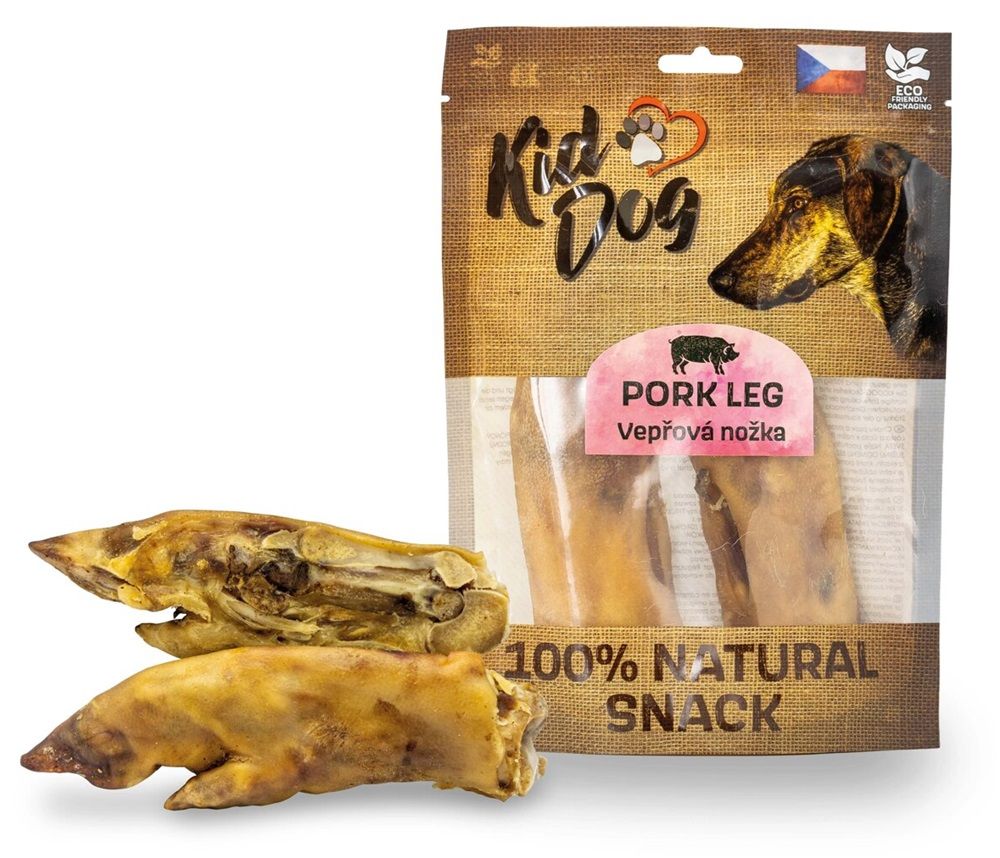Kid Dog 100% Natural Snack svinjska nogica prepolovljena 18 cm/240 g (2 kom)