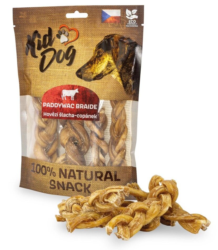 Kid Dog 100% Natural Snack goveđa tetiva pletenica 12 cm/200 g
