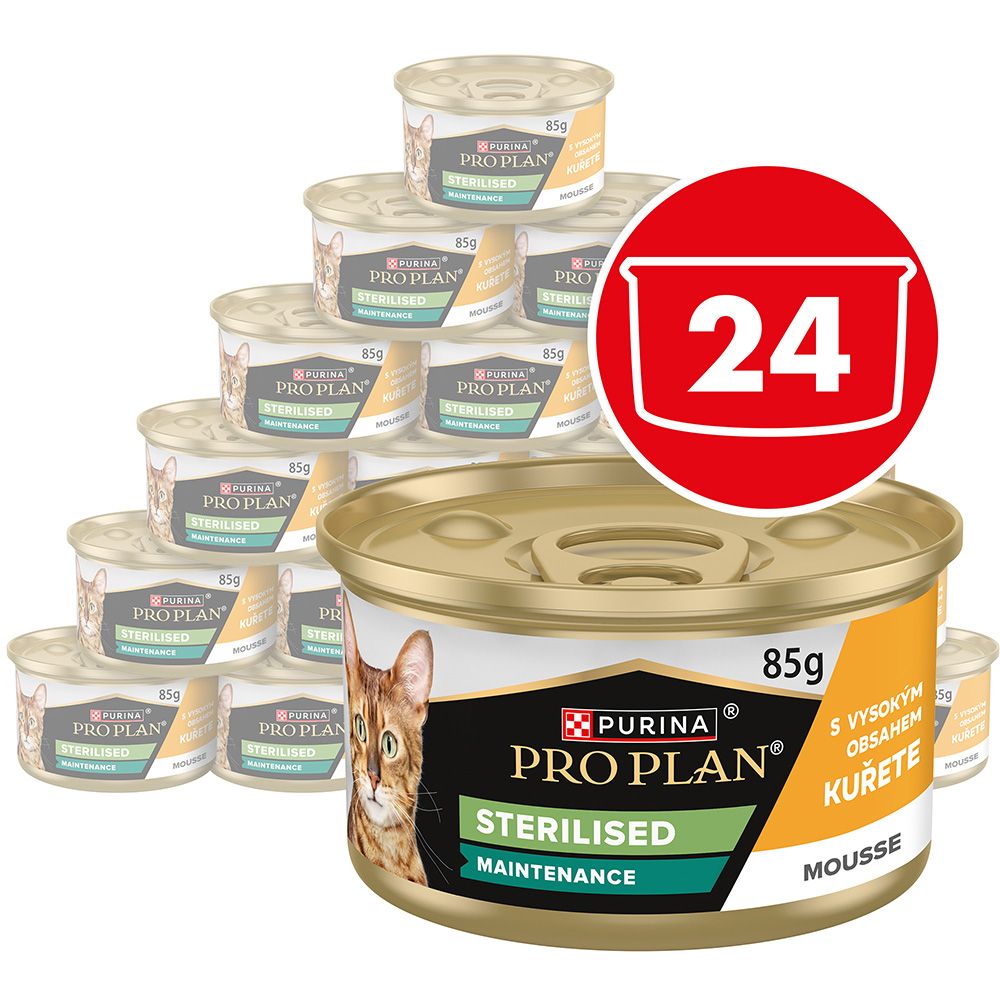 PRO PLAN Sterilised Maintenance pašteta za mačke piletina 24 x 85 g