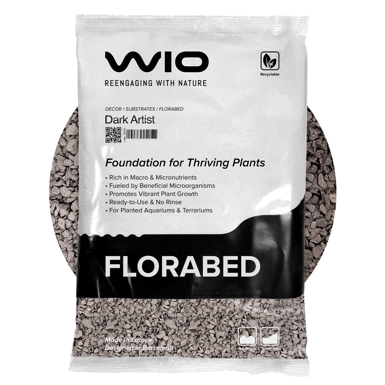 WIO Dark Artist Florabed Thick - akvarijski supstrat 3 kg