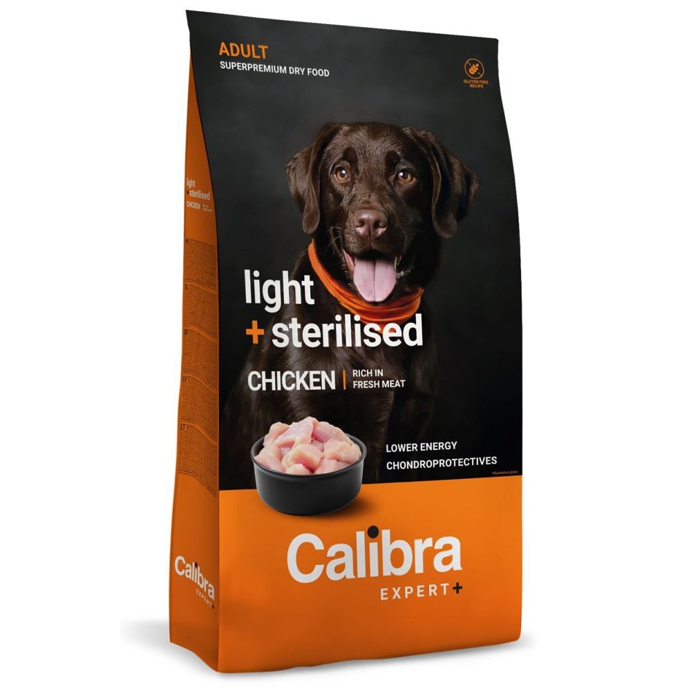Calibra Dog EXPERT+ Adult Light & Sterilised Chicken 12 kg