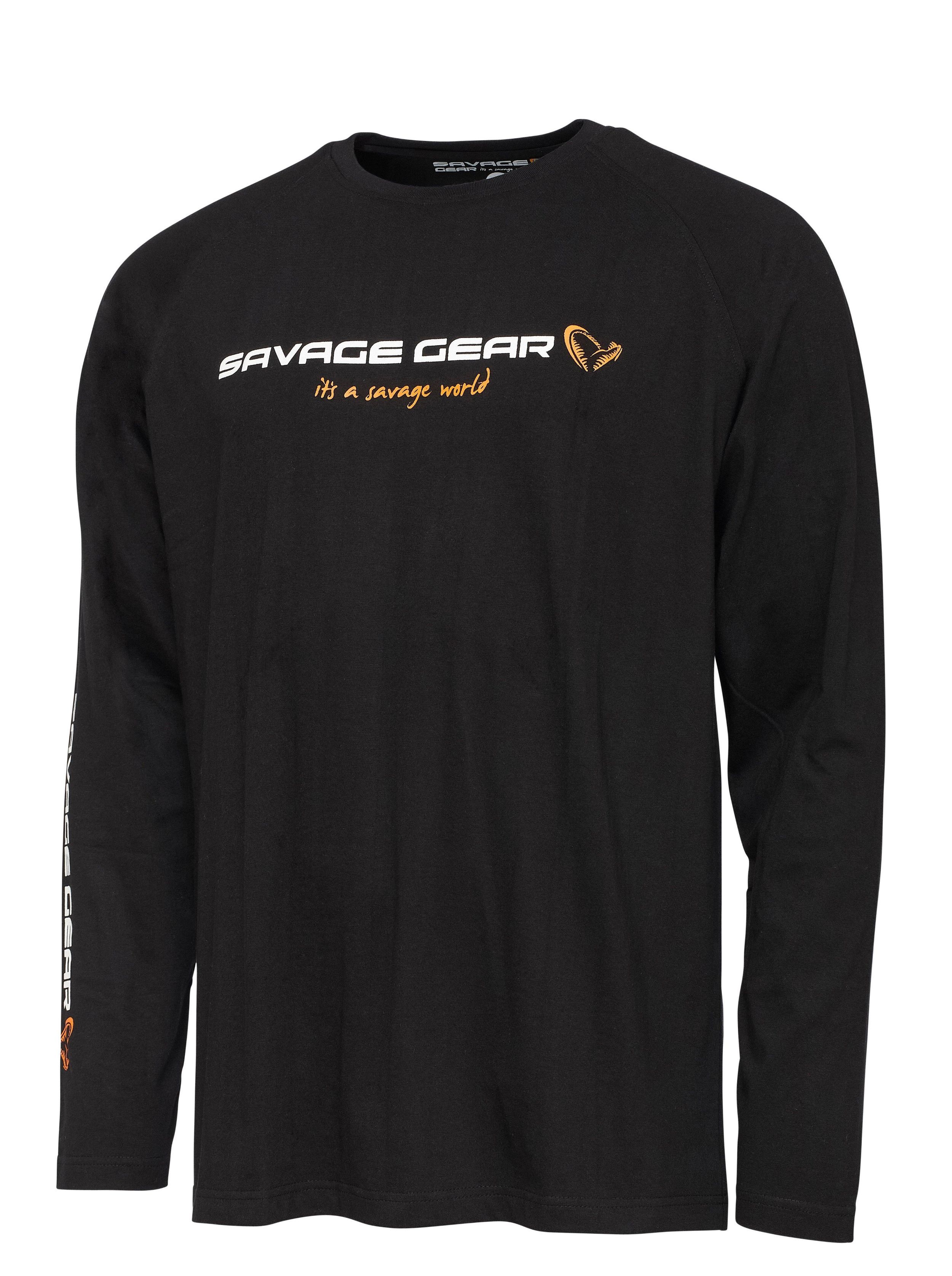 Savage Gear SIGNATURE LOGO Long Sleeve T-Shirt Black Caviar L