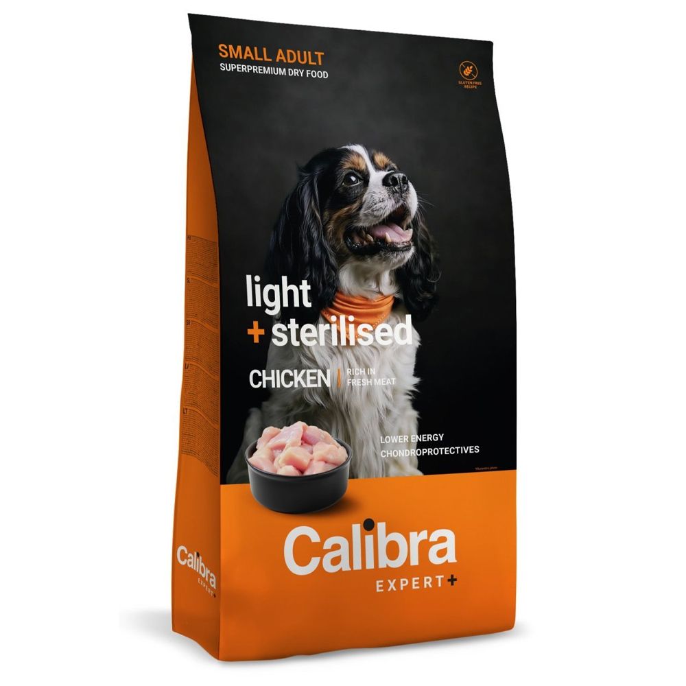 Calibra Dog EXPERT+ Adult Small Light & Sterilised Chicken 6 kg