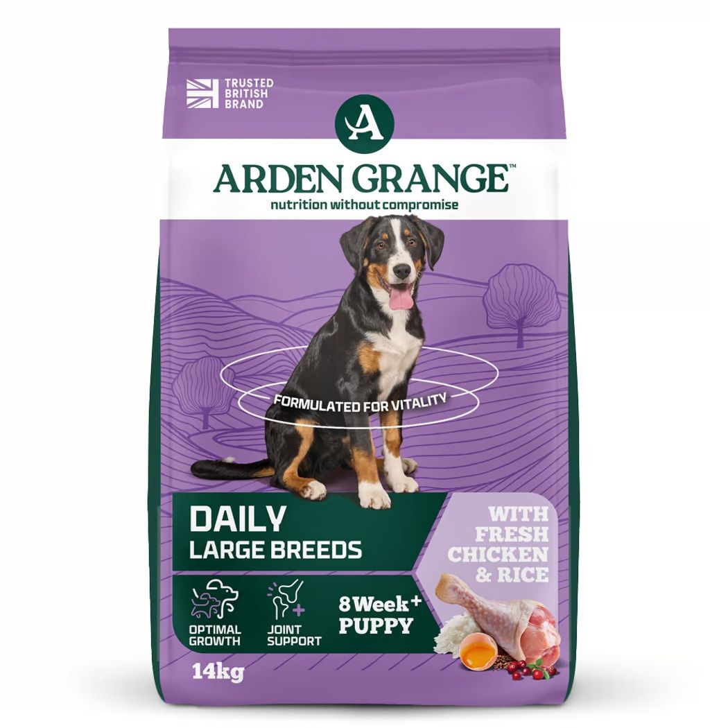 ARDEN GRANGE Puppy / Junior Large Breed with fresh chicken and rice 14 kg