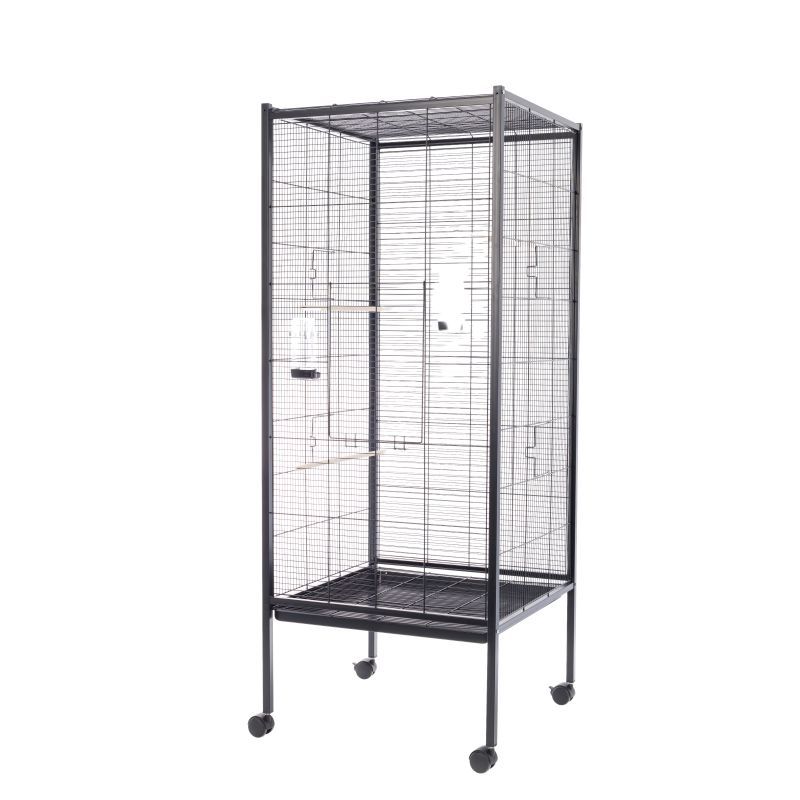 Kavez za ptice Elva CRNA - 60 x 60 x 152 cm