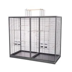Kavez za ptice Verra 125,5 x 61 x 109/127 cm CRNI
