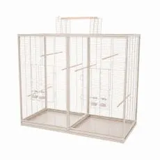 Kavez za ptice Verra 125,5 x 61 x 109/127 cm BEŽ