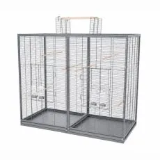Kavez za ptice Verra 125,5 x 61 x 109/127 cm SIVA