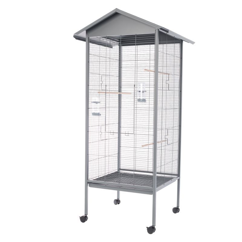 Kavez za ptice Velio 78 x 75 x 165 cm SIVI