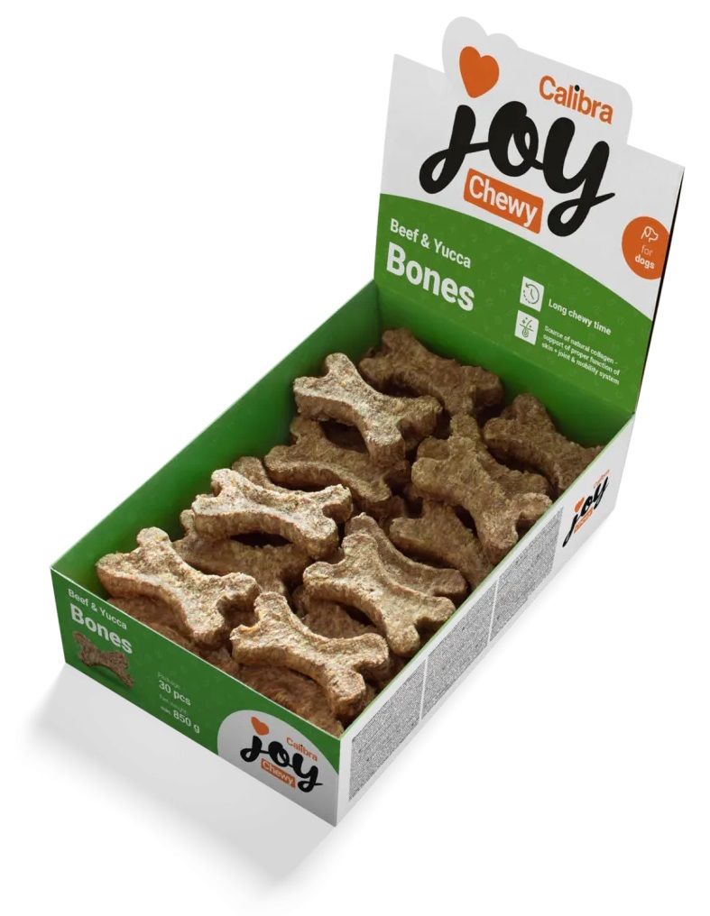 Calibra Joy Dog Chewy Beef & Yucca Bones 850 g