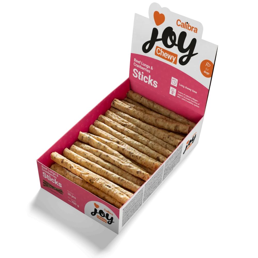 Calibra Joy Dog Chewy Beef Lungs & Cranberries Sticks 700 g