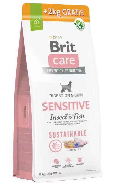 Brit Care Dog Sustainable Sensitive Insect & Fish 12+2 kg