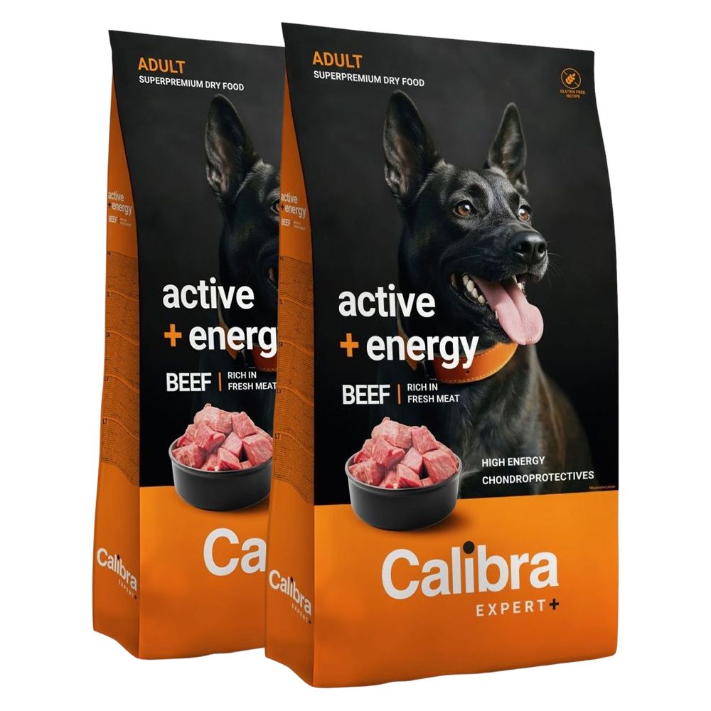 Calibra Dog EXPERT+ Adult Active & Energy Beef 2 x 12 kg