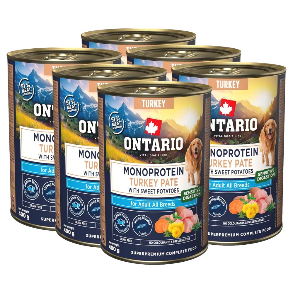 Ontario Adult Monoprotein Turkey Paté with Sweet Potatoes 6 x 400 g