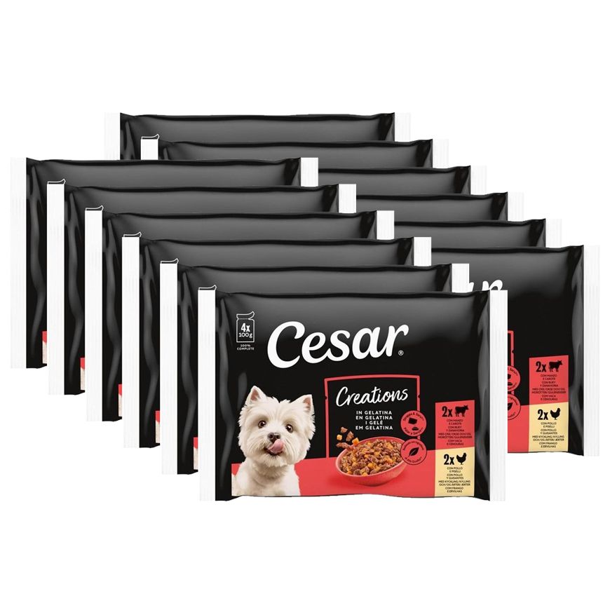 Cesar Creations vrećice s govedinom i piletinom u želeu 12 x (4x100 g)