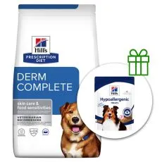 Hill's Prescription Diet Derm Complete Alergija i njega kože za pse 4 kg + poslastice BESPLATNO