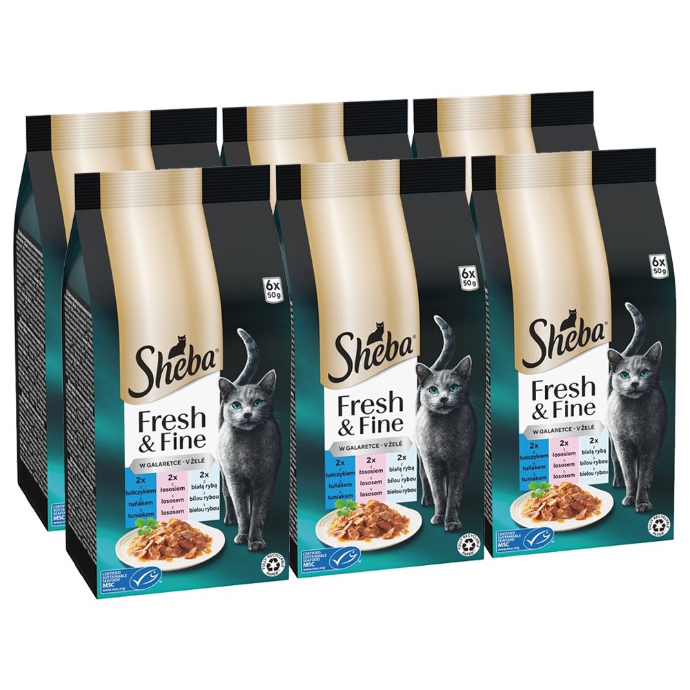 Sheba Fresh & Fine vrećice za mačke, tuna, losos i bijela riba 6 x (6x50 g)